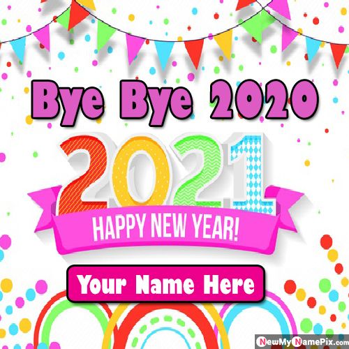 Special Name Writing Goodbye 2020 Wishes Images Online Create Free
