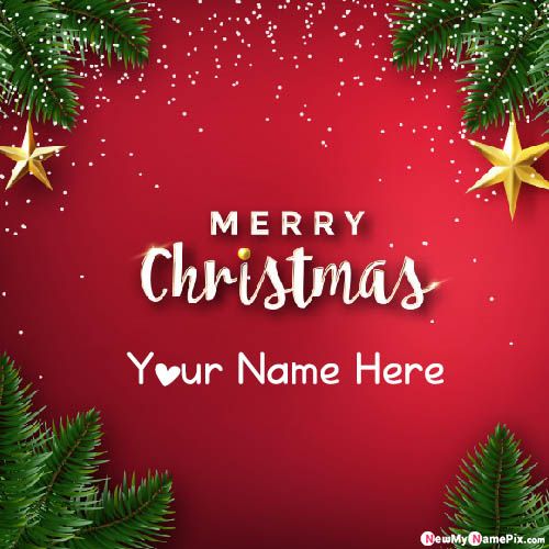 Merry Christmas Eve Wishes Name Write Photo Maker