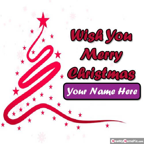 Santa Claus Merry Christmas Name Greeting Card Pic 2020