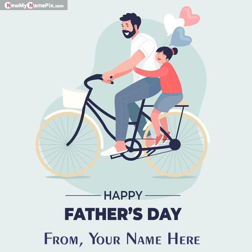 World Best Dad Greeting Card With Name Fathers Day Wishes
