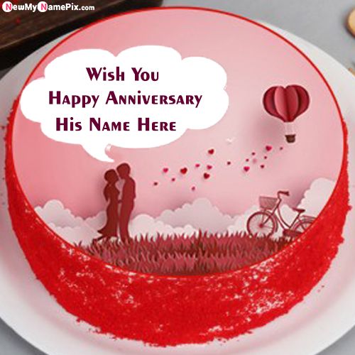 Latest Happy Anniversary Cake With Name Edit Photo