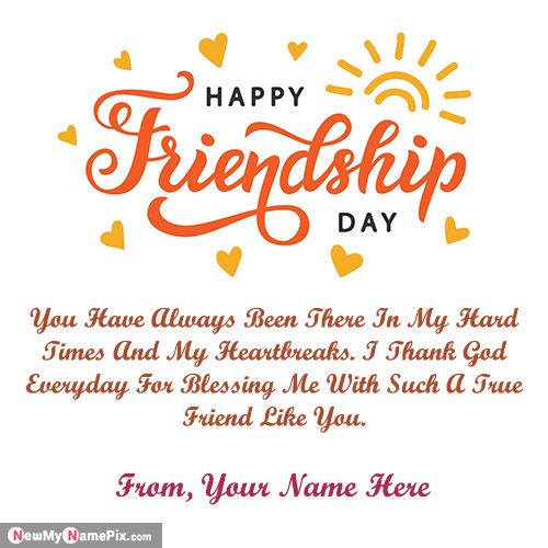 Blessing Message Friendship Day Wishes Create Name Photo