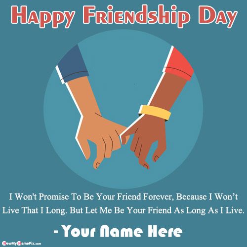 Friendship Promises Message Wishes Images With Name Card
