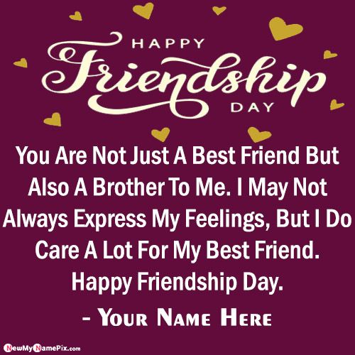 Friendship Day Quotes Text Note With Bf Name Greeting Card