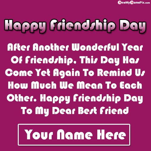 Sweetheart Boyfriend Name Wishes Friendship Day Message Images