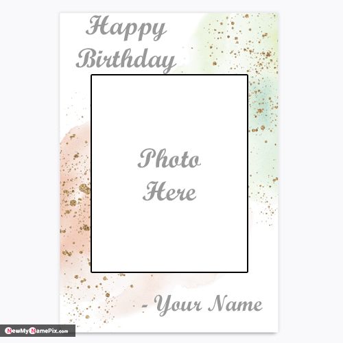 Best Wishes Birthday Photo Card With Name Edit Download Status