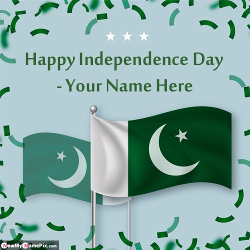 2021 Happy Independence Day Pakistan Flag Profile Pic With Name