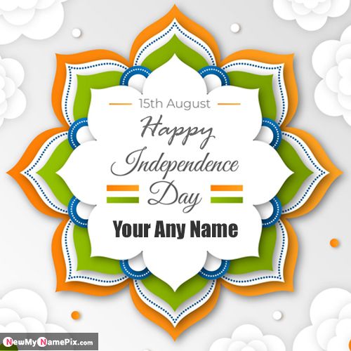 Name Wishes Celebration Indian Independence Day Pictures