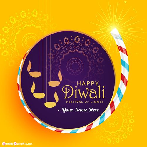 Write My Name On Happy Diwali Greetings Images