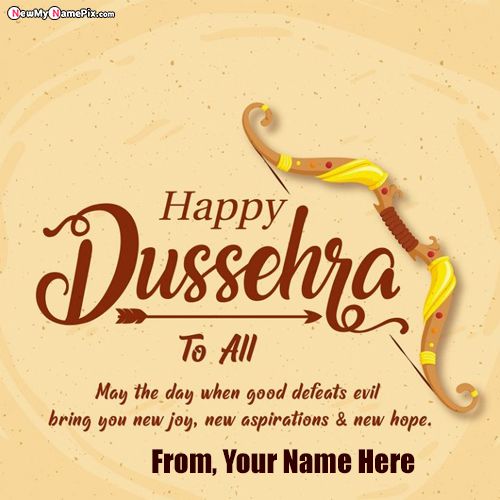 2021 Best Wish You Happy Dussehra Image Name Print