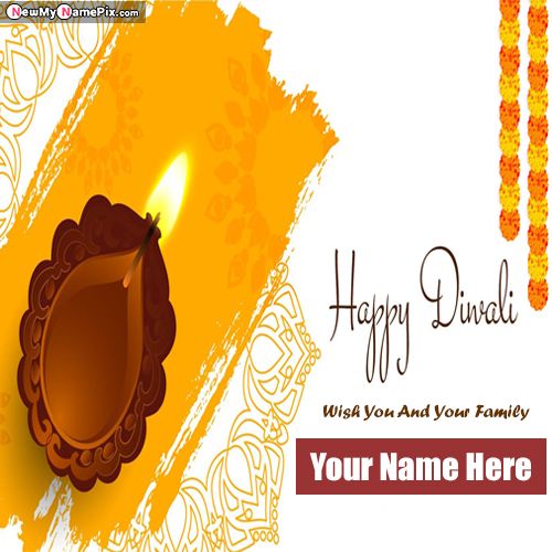Beautiful Hindi Quotes Diwali Festival Photo With Name Wishes