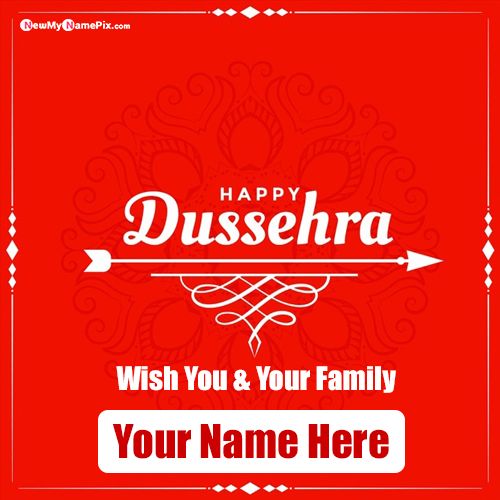 Happy Dussehra Wishes Latest Greeting With Name Card