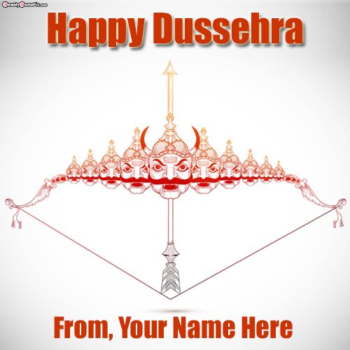 Print Custom Name Wishes Happy Dussehra Pictures Creative Free