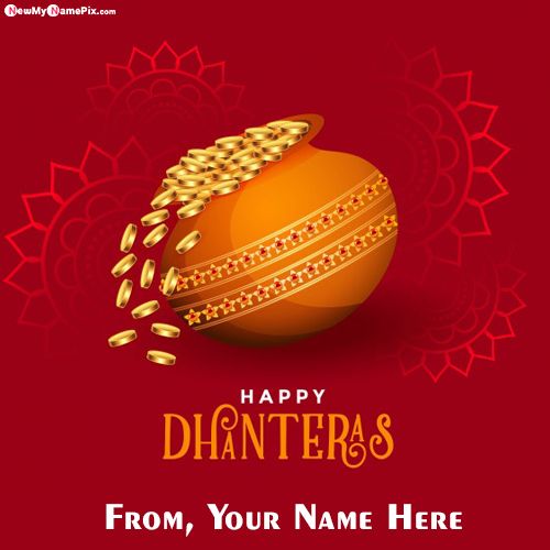 Happy Dhanteras Wishes Whatsapp Status Send Name Images