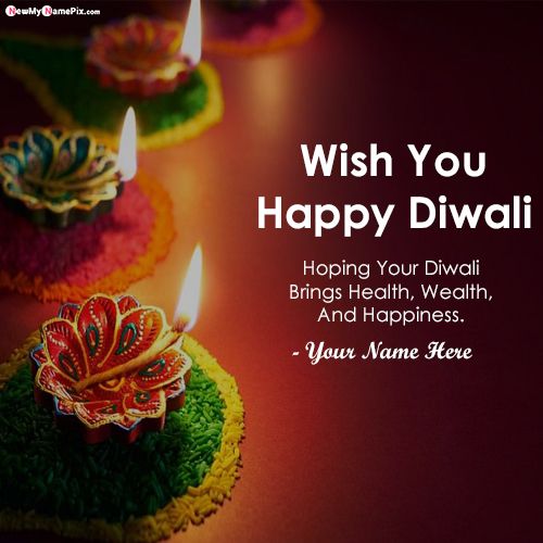 Latest Diwali Beautiful Message Send Family Wishes Images With Name