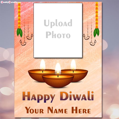 2021 Happy Diwali Photo Frame With Edit Name Wishes Card