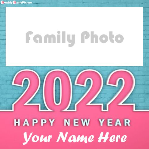 2022 Design Photo Frame Happy New Year Wishes Images With Name Cards
