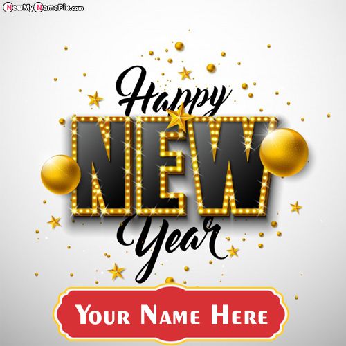 Happy New Year Images With Name Card Edit Free Pix