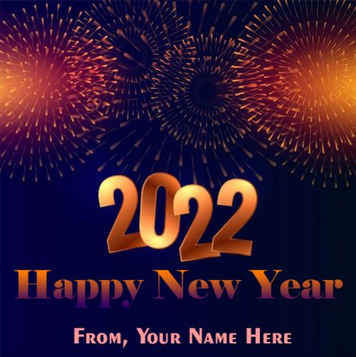 Best Wishes New Year Celebration Photo With Name