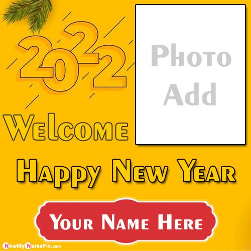 Make Photo Frame New Year 2022 Wishes Greeting Card Pictures