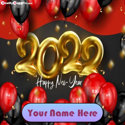 Happy New Year Wishes Sister Name Greeting Card Photo