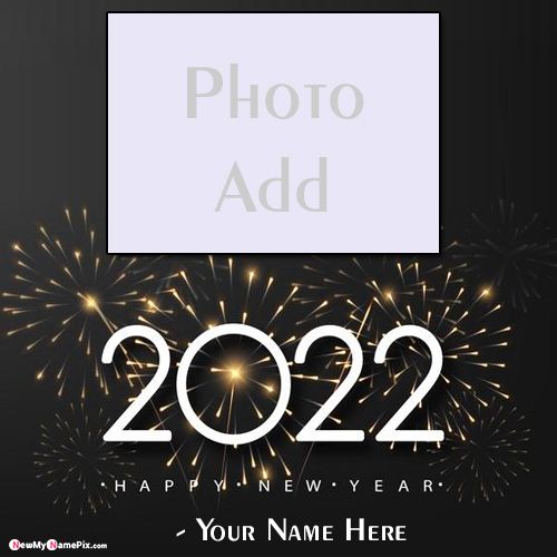 Latest Beautiful Fireworks Photo Frame 2022 Happy New Year Pics