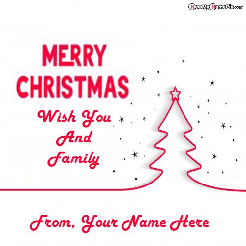 Happy Christmas Pictures On Name Wishes Card Create Free