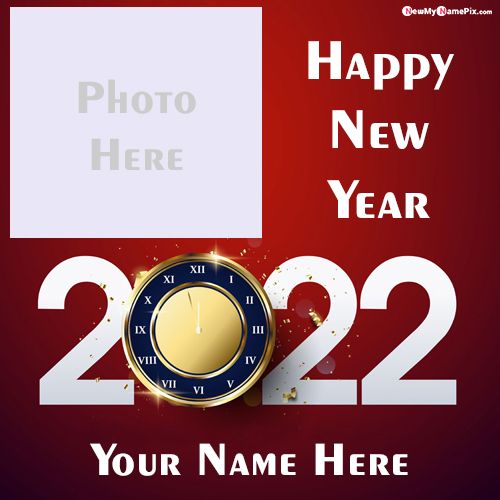 Photo Frame New Year 2022 Wishes Images With Name Card