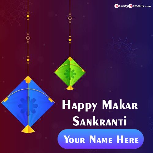 Happy Makar Sankranti Wishes Images With Name Card Editor