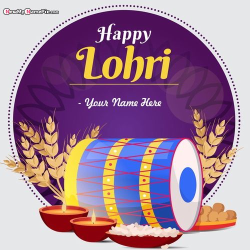 Custom Name Write Lohri Pictures 2022 Best Wishes