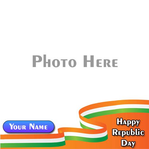 26 January Indian Flag Profile With Name And Photo Frame Create Pics