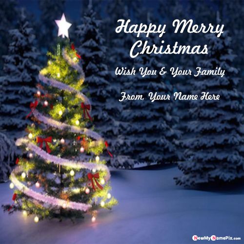 Best Merry Christmas Wishes Pic Edit Custom Name