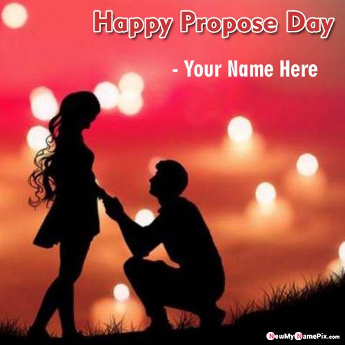 Online Name Writing Happy Propose Day Photo Maker Option