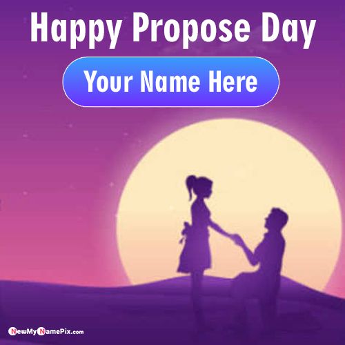 2022 Happy Propose Day Greeting Card Boy/Girl Name Create Free