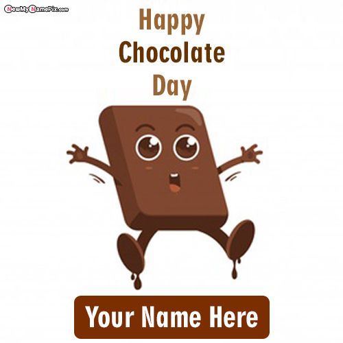 Write Name On Happy Chocolate Day Greeting Card Pictures Editing Free