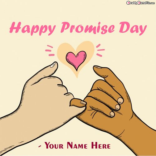 Online Create Custom Name Promise Day Wishes Send Photo Free