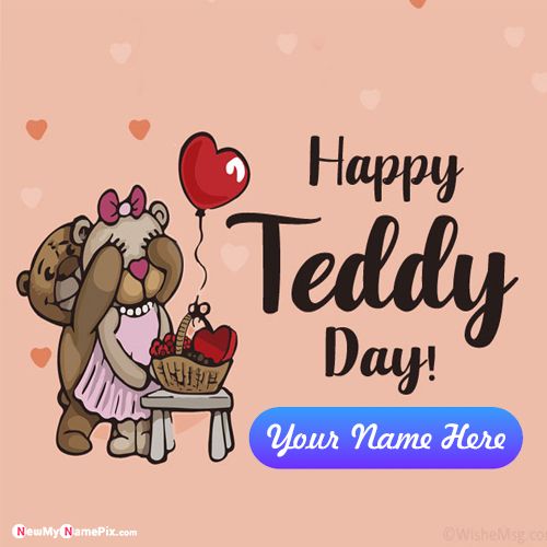 Make Your Name Best Teddy Day Boy/Girl Wishes Photo Editor