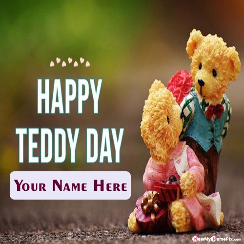 Special 2022 Latest Happy Teddy Day Photos With Name Card