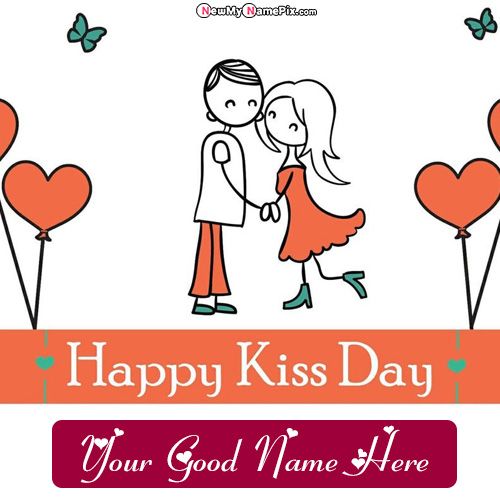 Online Create My Name Happy Kiss Day Pictures Editor