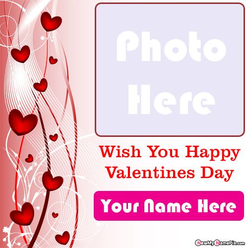 2022 Happy Valentine Day Name And Photo Create Beautiful Frame