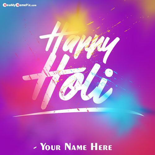 Create Name Happy Holi Festival Wishes Images Download