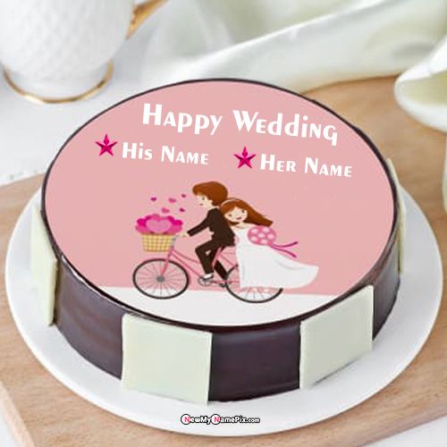 Wedding Wishes Cake With Name Create Images Free