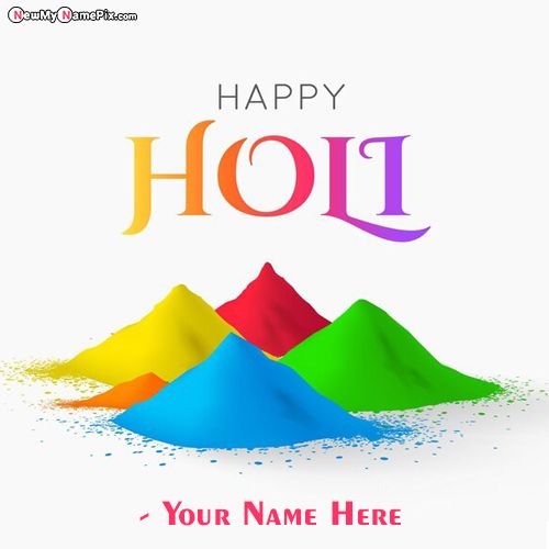 Holi Festival Wishes Color Quotes Photo On Name Generator