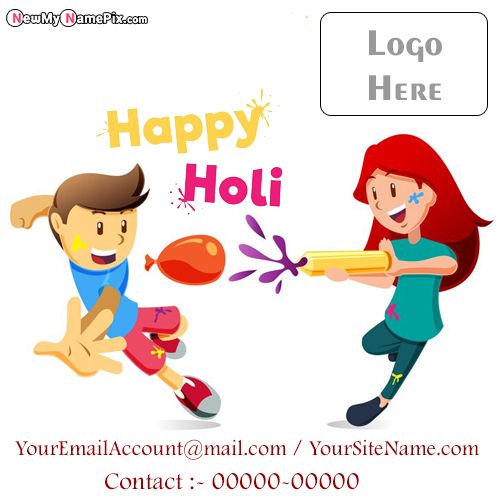 Free Happy Holi Logo Greeting Template Download Images