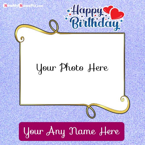 Best Wishes Birthday Photo Add Card Download Free