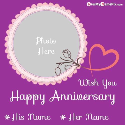 Wedding Anniversary Card Create For Wife Wishes Personalize Frame