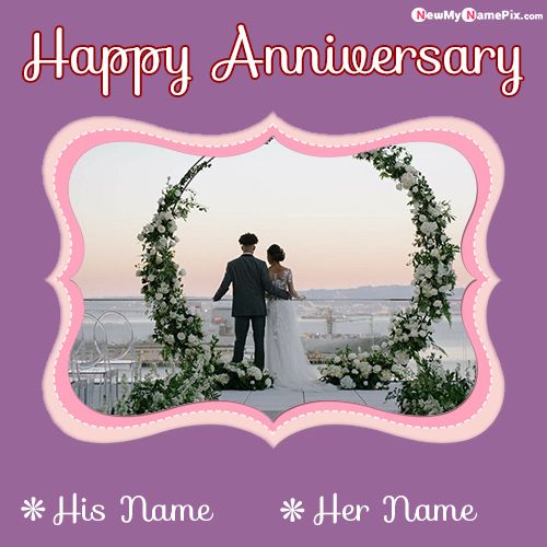 Romantic Anniversary Photo Frame Create Best Wishes Images