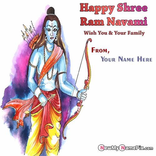 Best Wishes Shree Ram Navami Greeting Pictures On Name Write