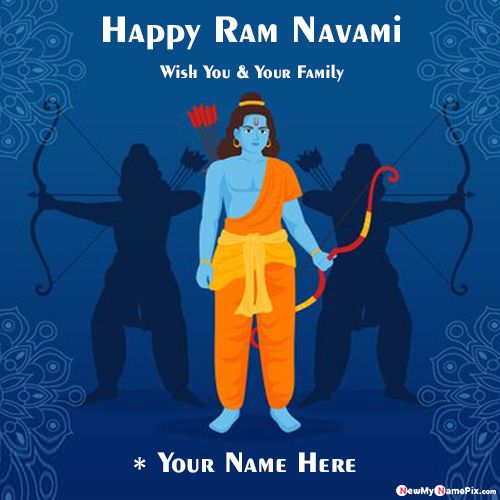 Ram Navami Wishes With Customized Name Writing Create Cards Maker
