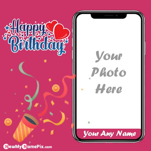 Mobile Frame Birthday Greeting Card For Brother Photo Create Online